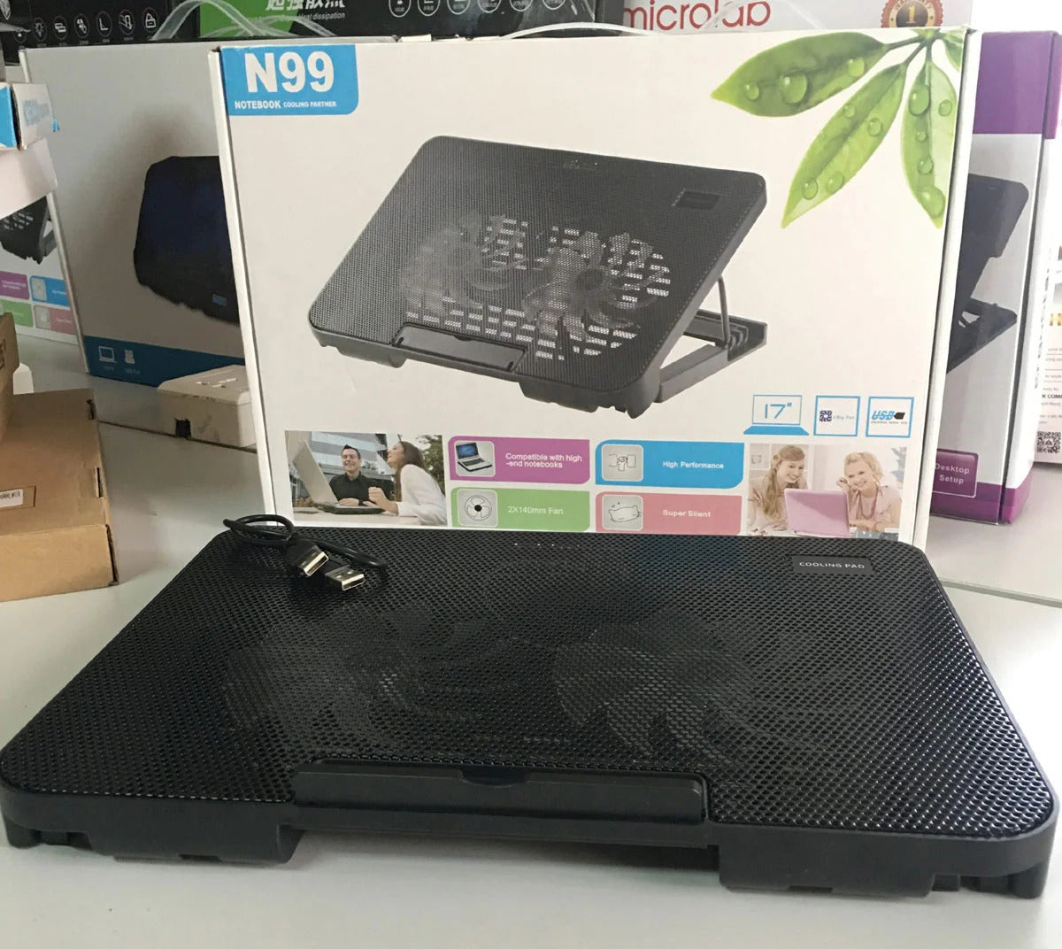 SpeedX N99 Laptop Cooling Pad with 2 USB Ports and Light Cooling Pad