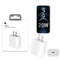 IPHONE USB-C PD 20W Power Adapter Charger 2 pin (USA PIN).