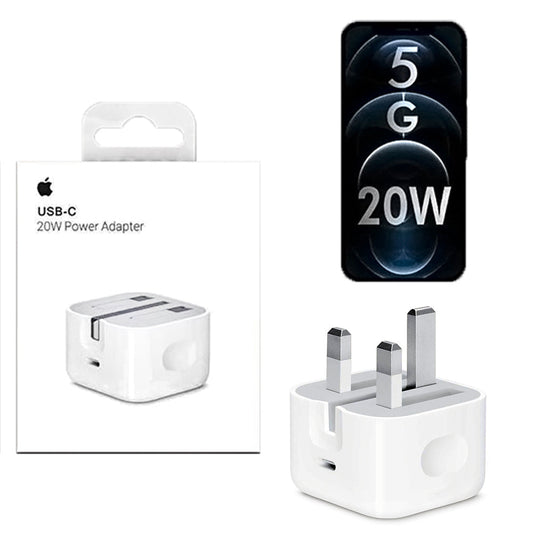 IPHONE USB-C PD 20W Power Adapter Charger 3 pin (UK PIN).