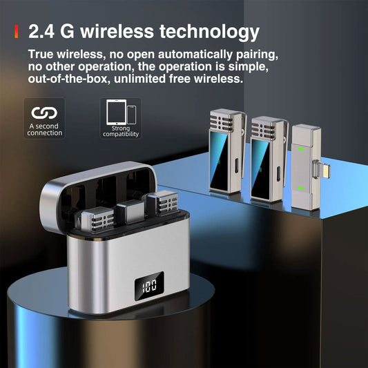 JMARY MW-15 2.4G WIRELESS MICROPHONE FOR MOBILE (LIGHTNING).