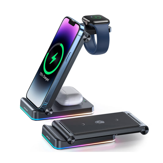 JOYROOM JR-WQN01 15W 3in1 Foldable Wireless Charging Station.