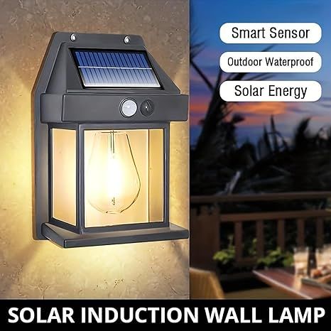 Solar Wall Lamp Single LED Bulb Solar Induction Lamp For Garden, Outdoor, Home, Office