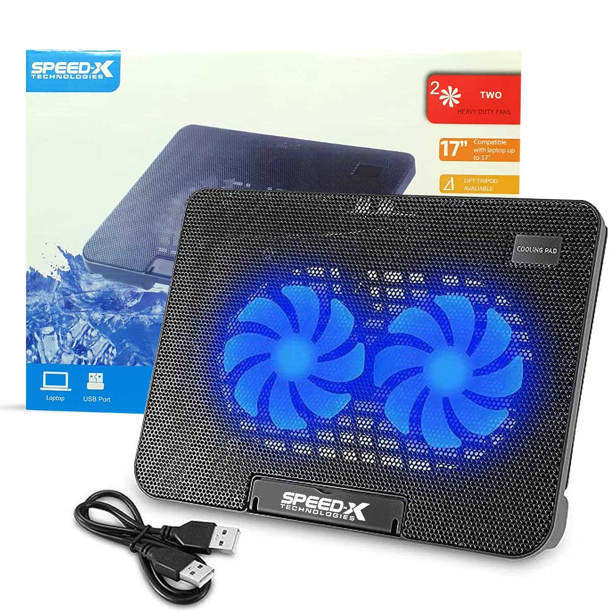 SpeedX N99 Laptop Cooling Pad with 2 USB Ports and Light Cooling Pad