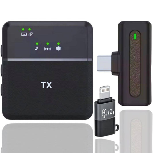 SX8 TYPE-C/IPHONE SINGLE PROFESSIONAL LAVALIER WIRELESS MICROPHONE FOR INTERVIEW, VLOG, LIVE MIC NOISE REDUCTION.